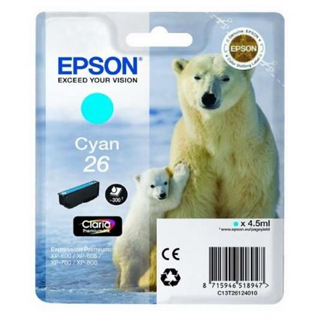 Tinteiro original Epson T2612 (26) Ciano - C13T26124012