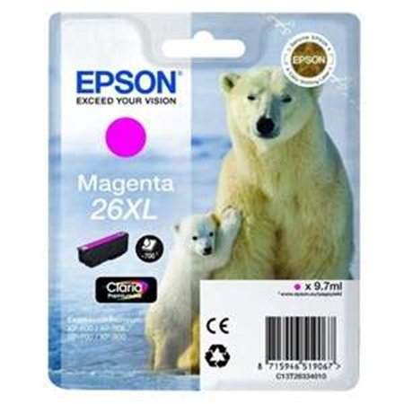Tinteiro original Epson T2633 (26XL) Magenta - C13T26334012