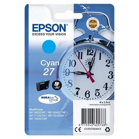 Tinteiro original Epson T2702 (27) Ciano - C13T27024012