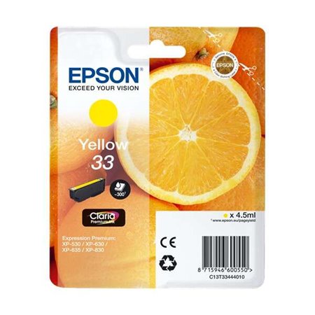 Tinteiro original Epson T3344 (33) Amarelo - C13T33444012