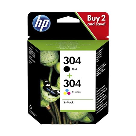 Tinteiros originais HP 304 preto + colorido, Pack de 2 - 3JB05AE