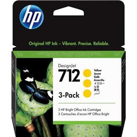 Tinteiros originais HP 712 amarelos, Pack de 3 - 3ED79A