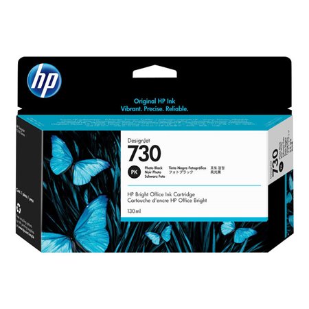 Tinteiro original HP 730 preto fotográfico - P2V67A