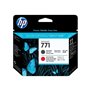 Cabeçote de impressão original HP 771 - Preto fosco, Vermelho cromático - CE017A