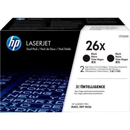 Toners originais HP CF226X pretos, Pack de 2 - 26X