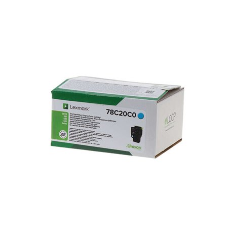 Toner original Lexmark CS421/CS521/CS622/CX421/CX522/CX622/CX625 ciano - 78C20C0