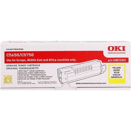 Toner original amarelo OKI C5650/C5750 - 43872305