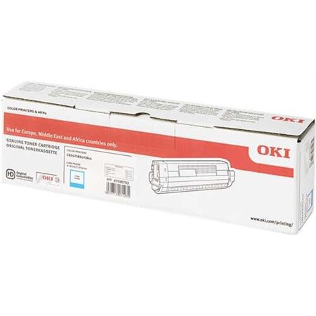 Toner original OKI C824/C834/C844 ciano - 47095703