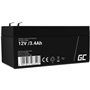 Bateria Chumbo Gel AGM 12V 3.4A GREEN CELL