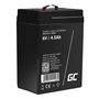 Bateria Chumbo Gel AGM 6V 4.5A GREEN CELL