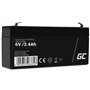 Bateria Chumbo Gel AGM 6V 3.4A GREEN CELL