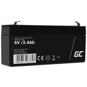 Bateria Chumbo Gel AGM 6V 3.4A GREEN CELL