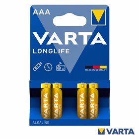 Pilha Alcalina LR03/AAA 1.5V 4x Longlife VARTA