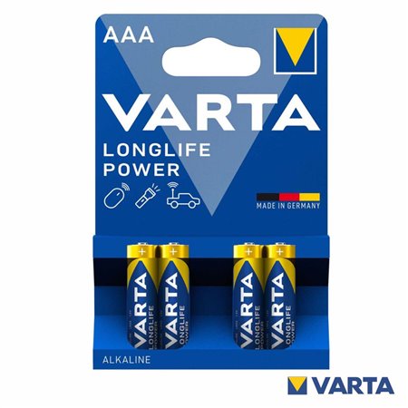 Pilha Alcalina AAA 1.5V 4x Longlife Power VARTA