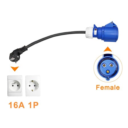 Cabo Adaptador Ficha Schuko para CEE