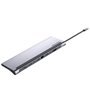 Docking USB-C Vention THTHC/ 1xHDMI/ 1xVGA/ 3xUSB/ 1xUSB-C/ 1xUSB-C PD/ 1xRJ45/ 1xLeitor de Cartões SD e MicroSD/ Jack 3.5/ Cinz
