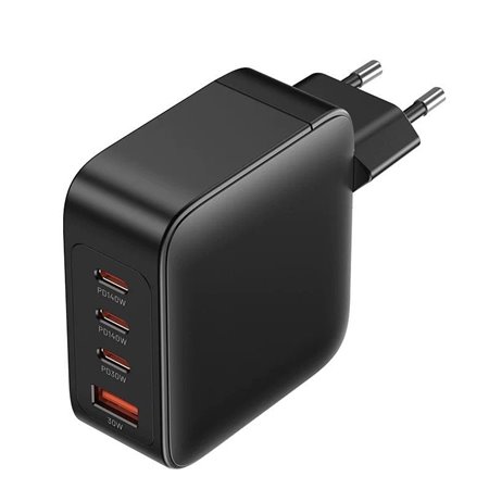 Carregador de Parede GaN Vention FEIB0-EU/ 3xUSB-C + Cabo USB-C/ 1xUSB/ 140W