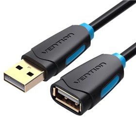 Extensão USB 2.0 Vention CBCBJ/ USB Macho - USB Fêmea/ 5m/ Preto