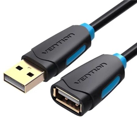 Extensão USB 2.0 Vention CBCBJ/ USB Macho - USB Fêmea/ 5m/ Preto