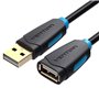 Extensão USB 2.0 Vention CBCBJ/ USB Macho - USB Fêmea/ 5m/ Preto