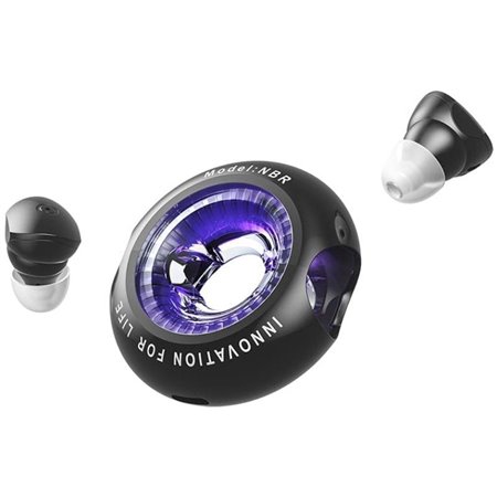 Auriculares Bluetooth Vention NBRB0 com caixa de carregamento/ Autonomia 6h/ Pretos