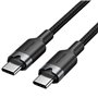 Cabo USB 2.0 USB-C 3A Vention TRDBH/ USB-C Macho - USB-C Macho/ Até 60W/ 480Mbps/ 2m/ Preto