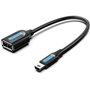Cabo USB 2.0 Vention CCUBB/ USB Mini-B Macho - USB Fêmea/ 480Mbps/ 15cm/ Preto