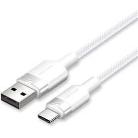 Cabo USB 2.0 USB-C Vention CTNWF/ USB-C Macho - USB Macho/ Até 60W/ 480Mbps/ 1m/ Branco