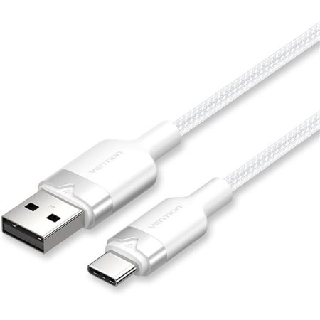 Cabo USB 2.0 USB-C Vention CTNWH/ USB-C Macho - USB Macho/ Até 60W/ 480Mbps/ 2m/ Branco