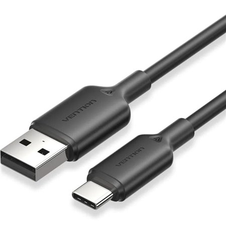 Cabo USB 2.0 USB-C Vention CTQBH/ USB-C Macho - USB Macho/ Até 60W/ 480Mbps/ 2m/ Preto