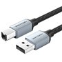 Cabo USB 2.0 Impressora Vention CTTHG/ USB Tipo-B Macho - USB Macho/ 480Mbps/ 1.5m/ Cinza