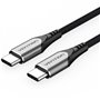 Cabo USB 2.0 USB-C Vention TADHF/ USB-C Macho - USB-C Macho/ Até 60W/ 480Mbps/ 1m/ Cinza