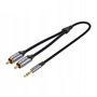 Cabo Stereo Vention BCNBJ/ Jack 3.5 Macho - 2x RCA Macho/ 5m/ Cinza