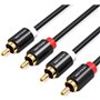Cabo Stereo Vention VAB-R06-B300/ 2x RCA Macho - 2x RCA Macho/ 3m/ Preto