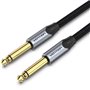 Cabo Stereo Vention BASHG/ Jack 6.5 Macho - Jack 6.5 Macho/ 1.5m/ Cinza