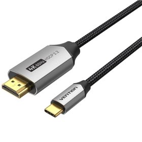 Cabo Conversor HDMI 2.0 4K Vention CRBBF/ USB-C Macho - HDMI Macho/ 1m/ Preto