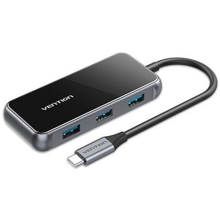 Hub USB-C Vention TFDHB/ 4xUSB/ 1xUSB-C PD/ Cinza