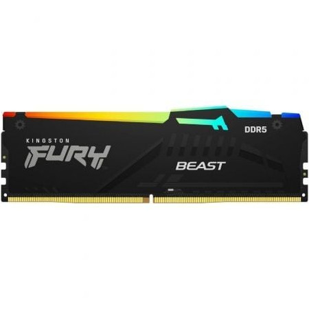 Kingston FURY Beast RGB 16 GB/ DDR5/ 6000 MHz/ 1,35 V/ CL36/ Memória RAM DIMM