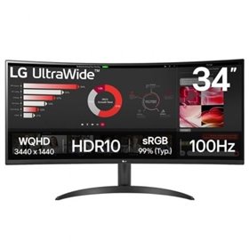 Monitor profissional ultra-amplo curvo LG 34WR50QK-B de 34"/ WQHD/ Preto