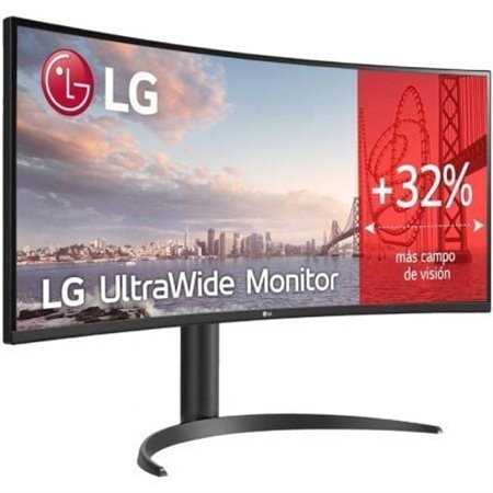 Monitor profissional ultrawide curvo LG 34WR55QK-B de 34"/ WQHD/ Altura ajustável/ Preto