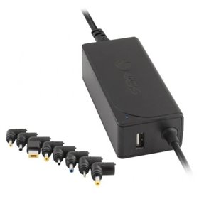 Carregador de laptop NGS W-45W/ 45 W/ Automático/ 8 conectores/ Voltagem 19-20 V/ 1 USB
