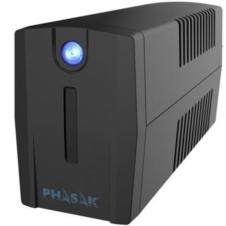 UPS de linha interativa Phasak Ottima 660 VA/ 660 VA-360 W/ 2 saídas/ Formato torre