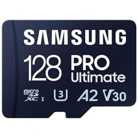 Cartão de memória microSD XC Samsung Pro Ultimate 128 GB com adaptador/ Classe 10/ 200 MBs
