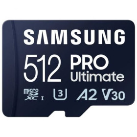 Cartão de memória microSD XC Samsung Pro Ultimate 512 GB com adaptador/ Classe 10/ 200 MBs