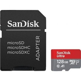 Cartão de memória SanDisk Ultra microSD XC de 128 GB com adaptador/ Classe 10/ 140 MB
