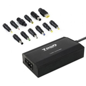 Carregador para laptop TooQ TQLC-100BS01M/ 100 W/ Manual/ 12 conectores/ Voltagem 12-24 V/ 1 USB