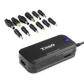 Carregador para laptop TooQ TQLC-90BS02M/ 90 W/ Manual/ 12 conectores/ Voltagem 15-24 V/ 1 USB