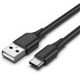 Cabo USB 2.0 Tipo-C Vention CTHBD, USB Tipo-C Macho - USB Macho, Até 60W, 480Mbps, 50cm, Preto