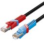 Cabo de Rede RJ45 SFTP Vention IKJBF Cat.8, Gaming, 1m, Preto