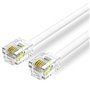Cabo de Telefone RJ11 6P4C Vention IQBWH, 2m, Branco